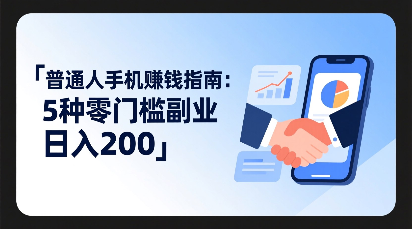 普通人手机赚钱指南：5种零门槛副业日入200