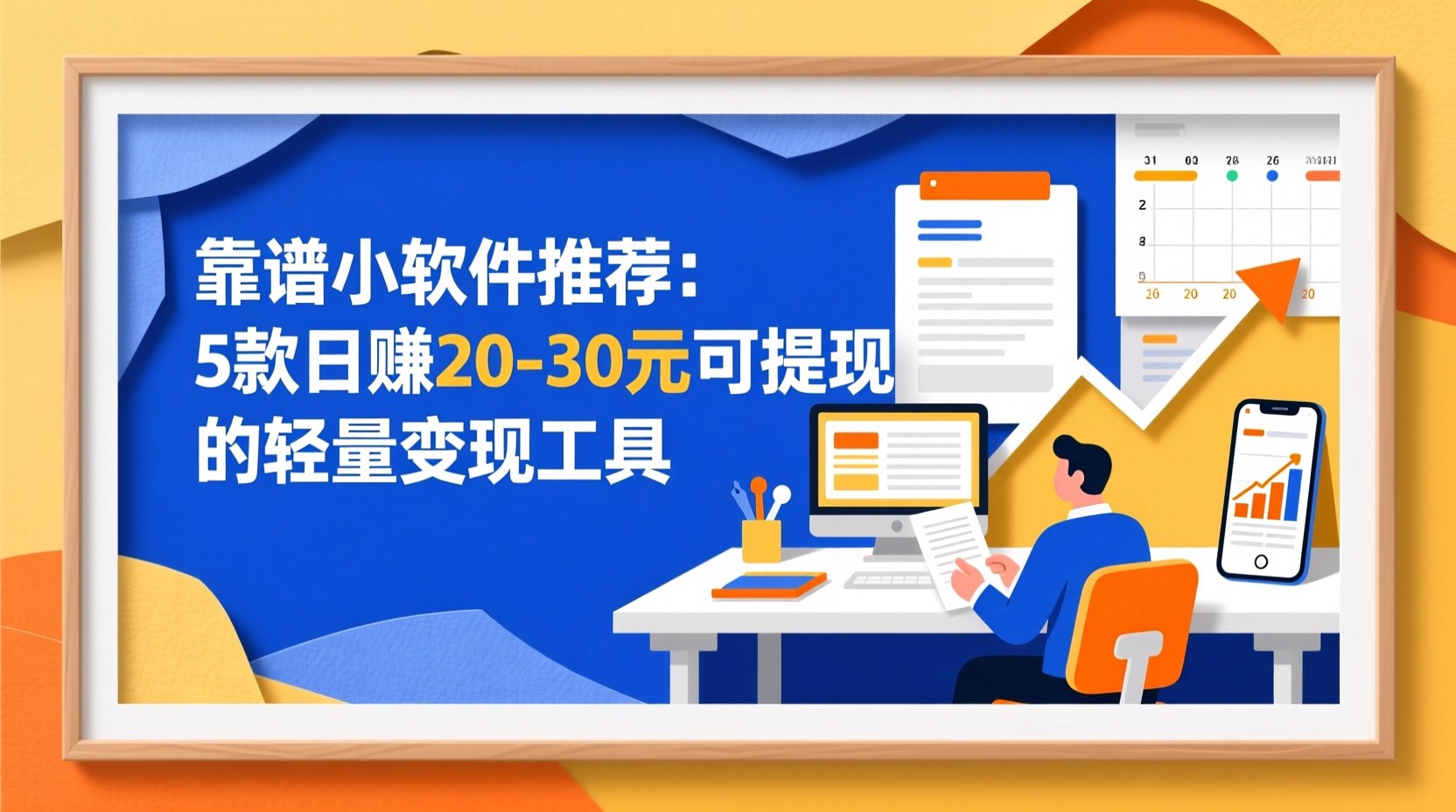 靠谱小软件推荐：5款日赚20-30元可提现的轻量变现工具