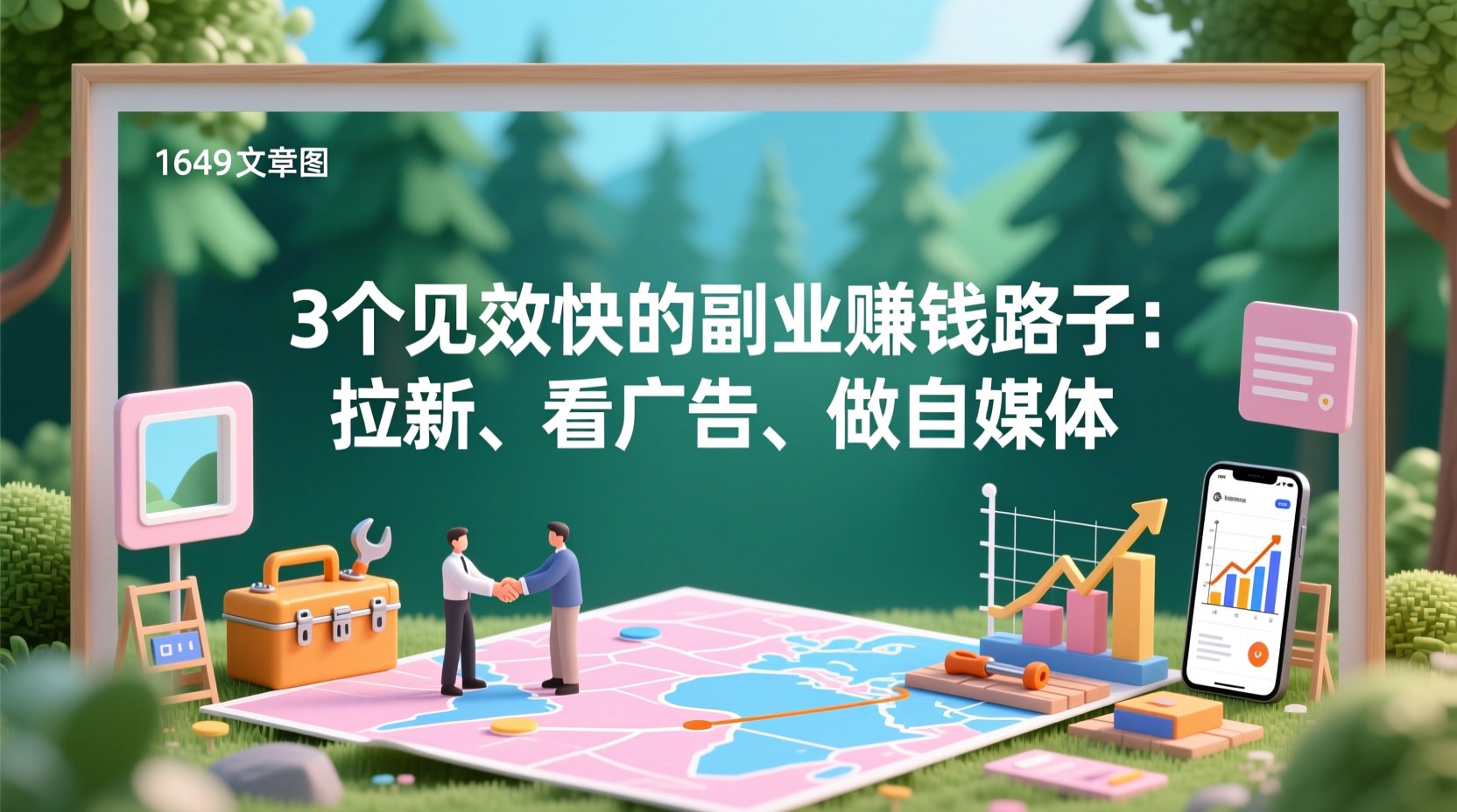3个见效快的副业赚钱路子：拉新、看广告、做自媒体