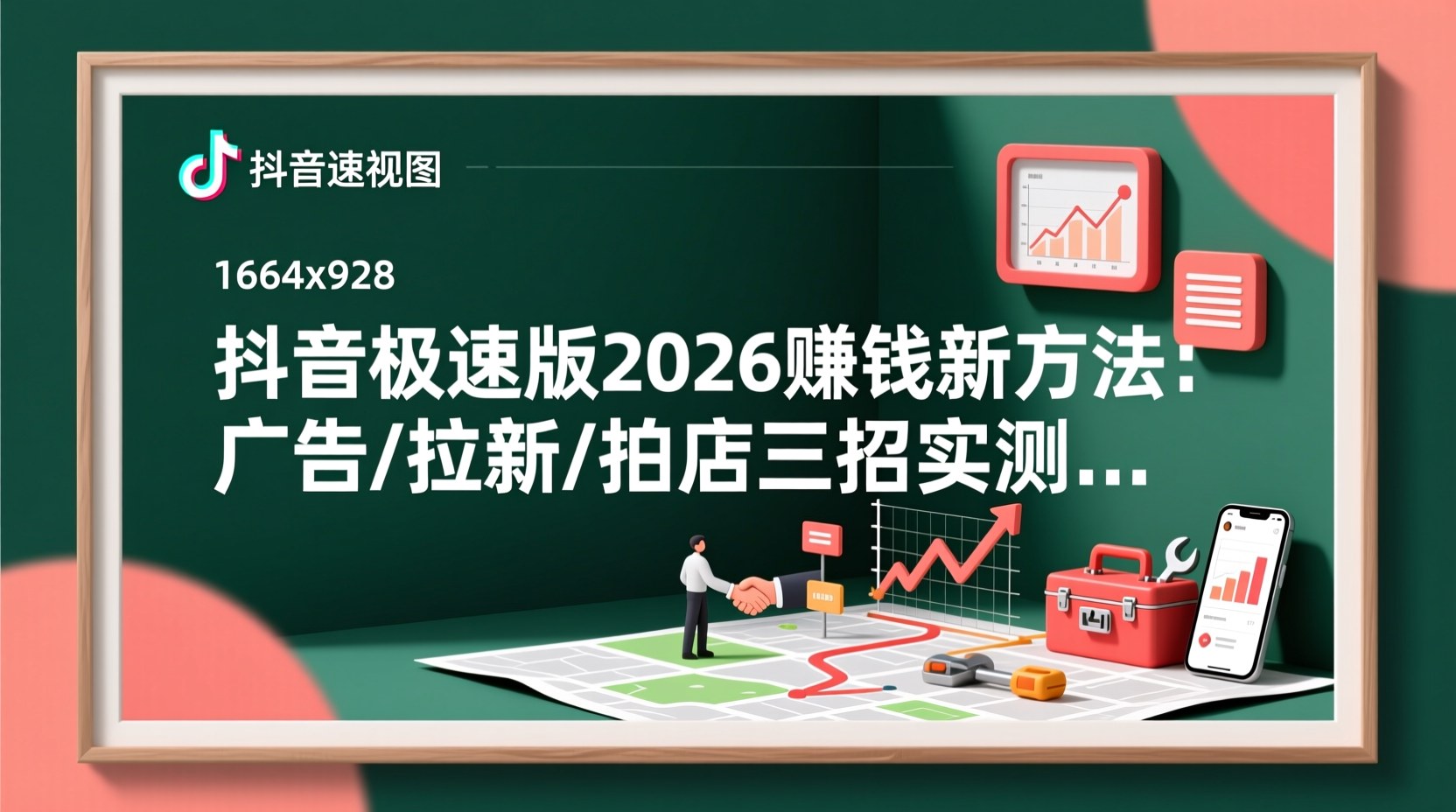 抖音极速版2026赚钱新方法：广告/拉新/拍店三招实测有效
