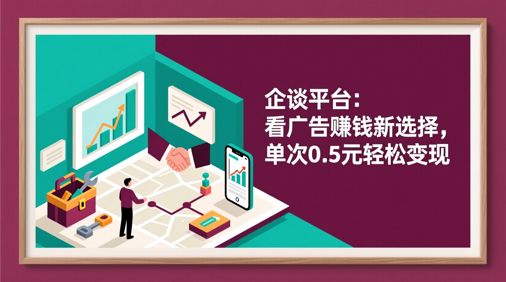 企谈平台：看广告赚钱新选择，单次0.5元轻松变现
