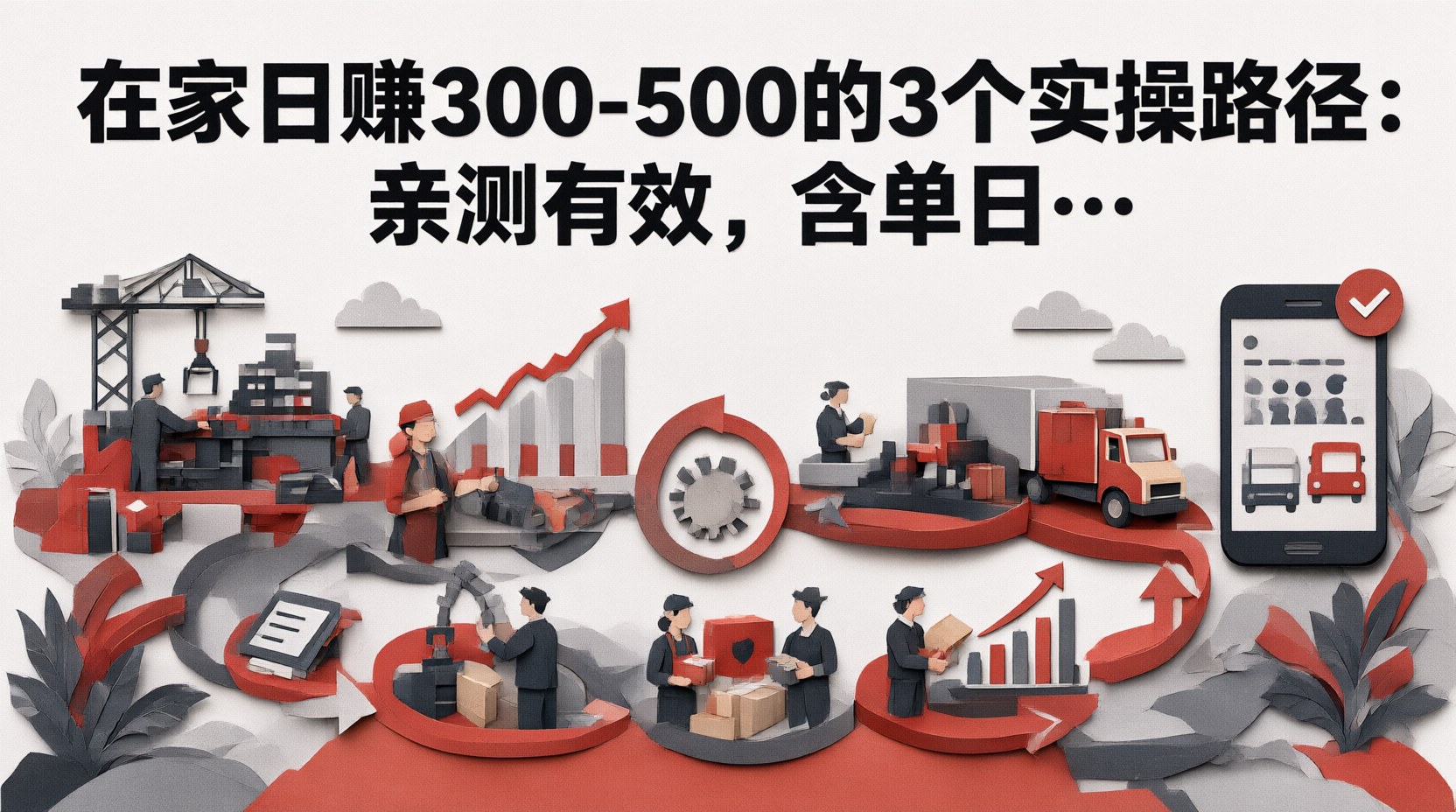 在家日赚300-500的3个实操路径：亲测有效，含单日489.42元案例