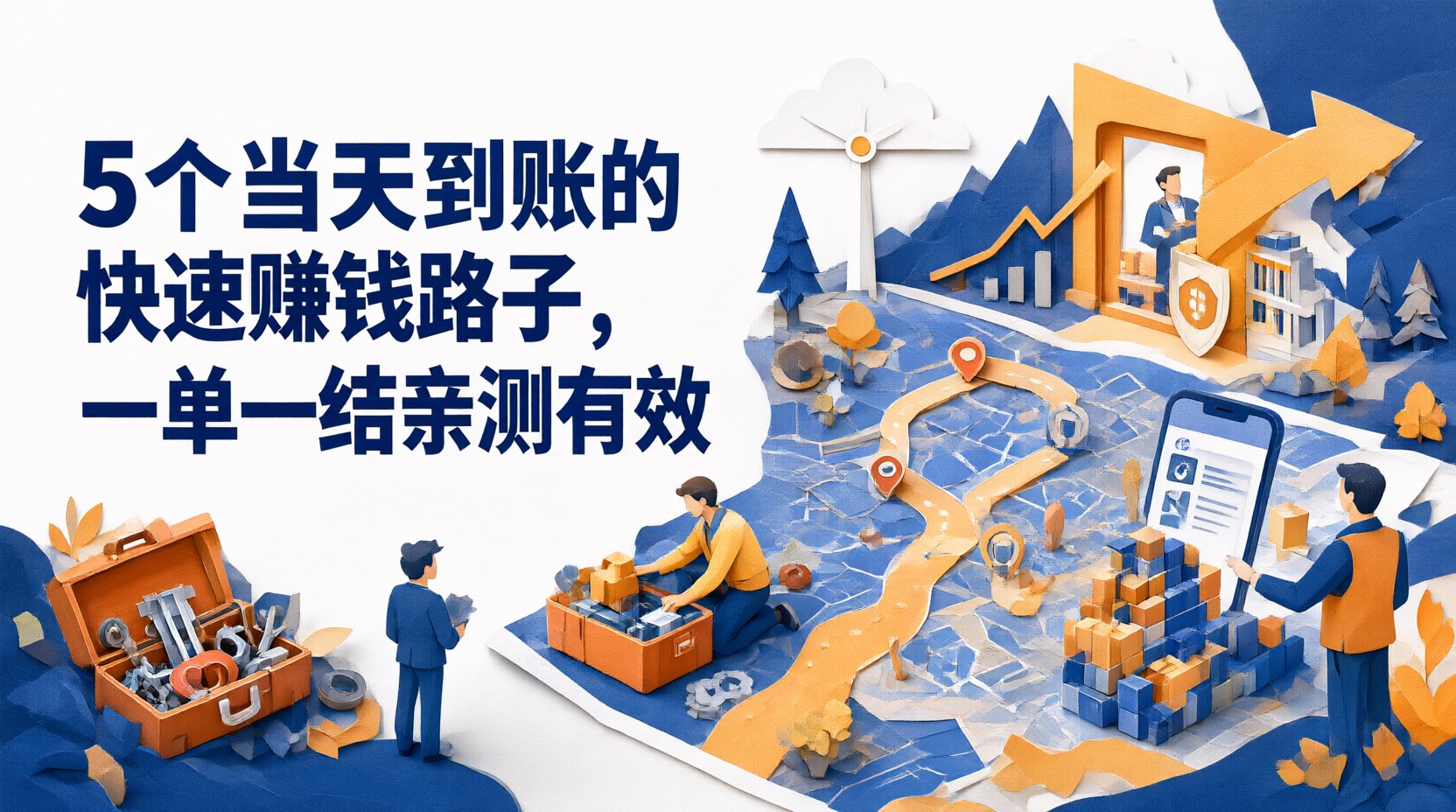 5个当天到账的快速赚钱路子，一单一结亲测有效
