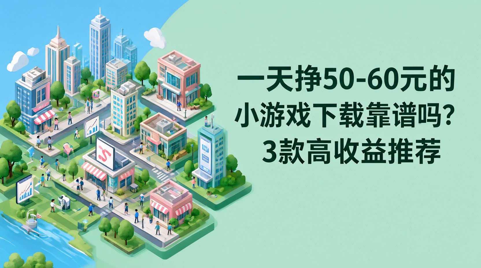 一天挣50-60元的小游戏下载靠谱吗？3款高收益推荐