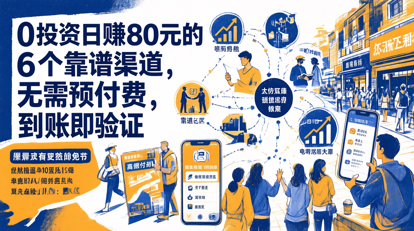 0投资日赚80元的6个靠谱渠道，无需预付费，到账即验证