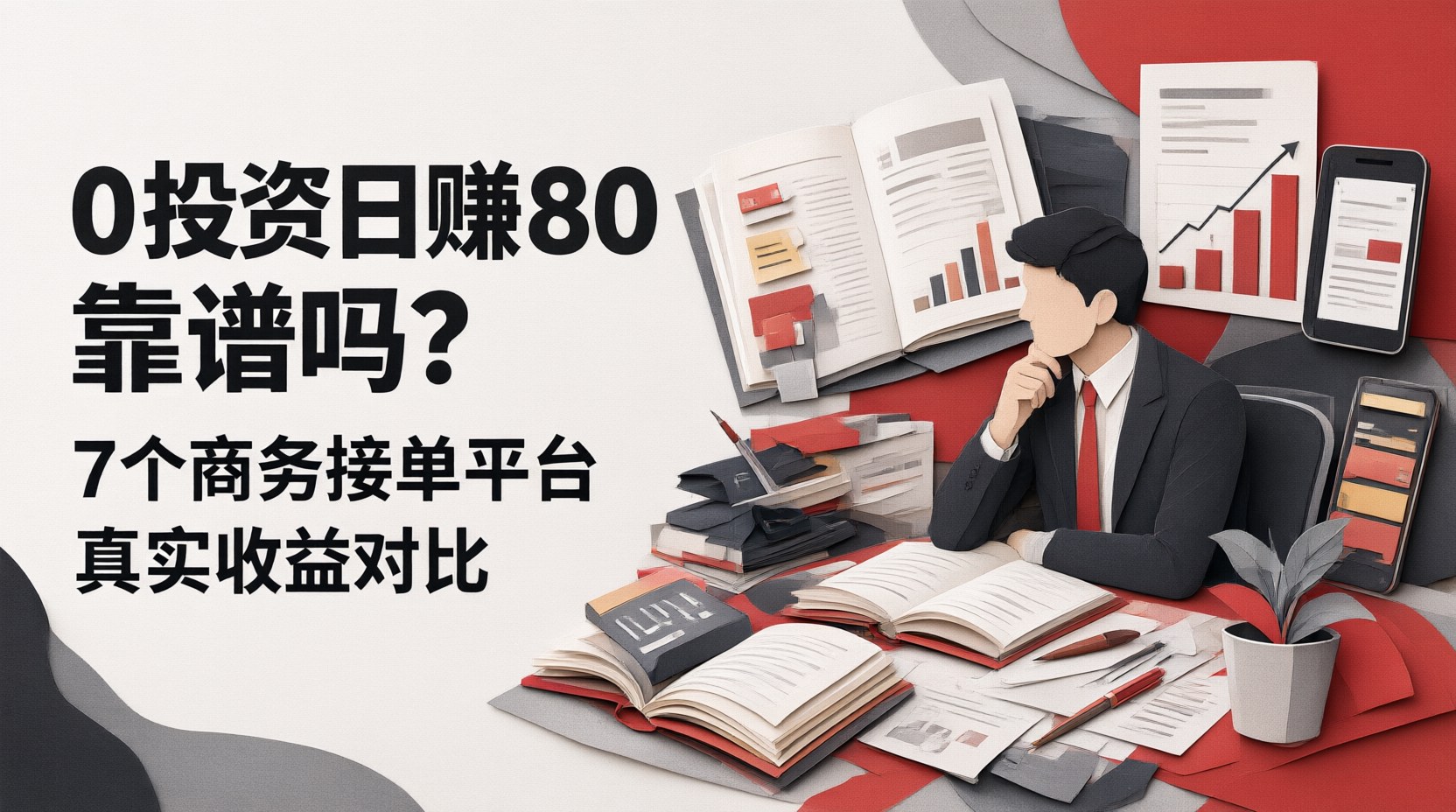 0投资日赚80靠谱吗？7个商务接单平台真实收益对比
