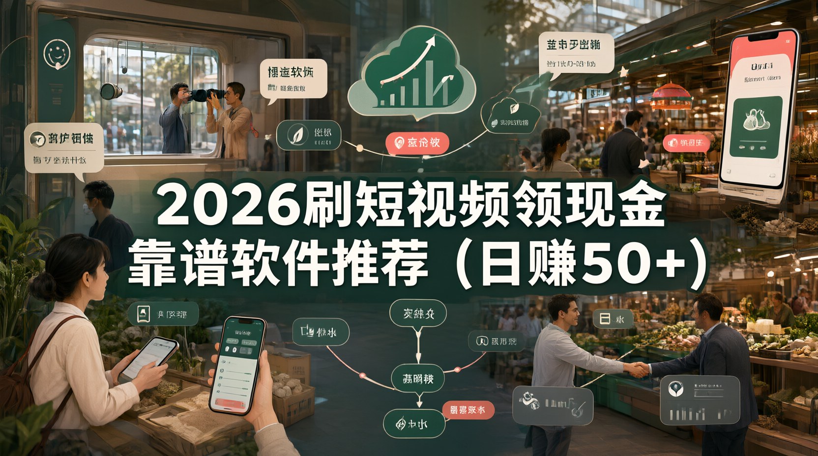 2026刷短视频领现金靠谱软件推荐（日赚50+）