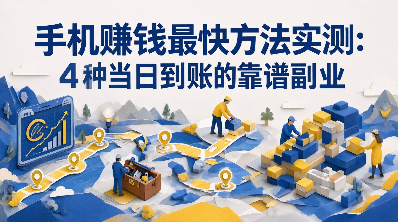手机赚钱最快方法实测：4种当日到账的靠谱副业